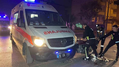 Karaman'da Ambulans-Motosiklet Çarpışması
