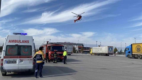 Çorum'da Motosiklet Kazası Sonrası Helikopter Sevkı