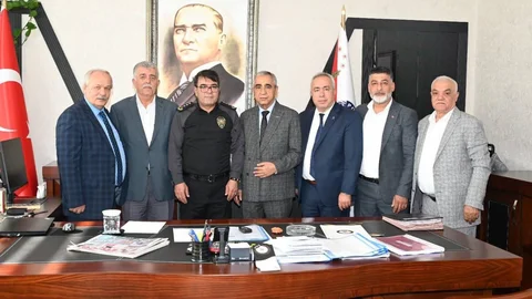 Mersin ESOB Yönetimi'nden Emniyet Müdürü Yılmaz'a Hayırlı Olsun Ziyareti