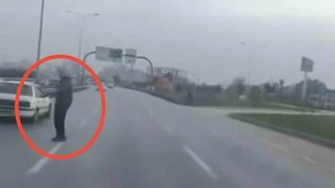 Bursa'da Trafikte Tehlikeli Anlar