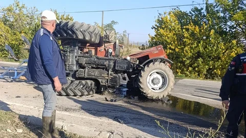 Denizli'de Traktör Kazası