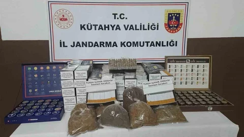 Kütahya'da Kaçak Tütün Ele Geçirildi