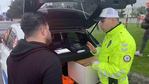 Kapaklı'da Emniyet Şeridi Denetimi