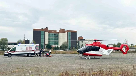 Samsun'da Ambulans Helikopter İle Hastaya Hızlı Müdahale