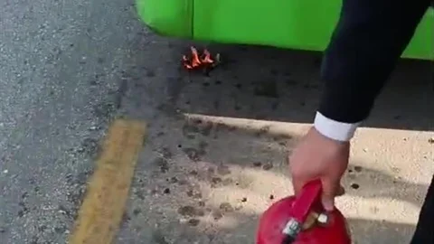 Denizli'de Halk Otobüsü Yangını