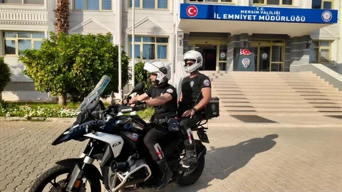 Mersin'de Motosikletli Polis Uygulaması
