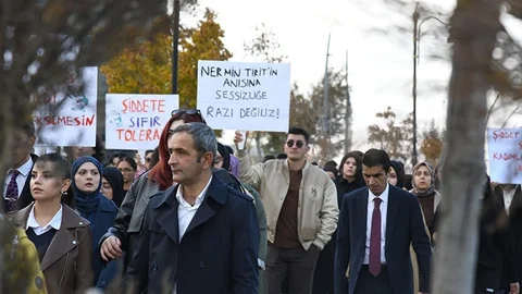 Erzurum'da Kadına Yönelik Şiddet Mesajı