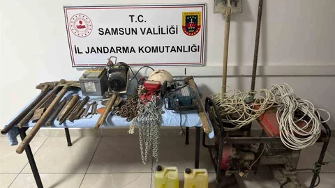Samsun'da Kaçak Kazı Operasyonu