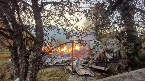 Karabük'te Ahşap Ev Yangını