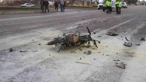 Konya'da Motosiklet Kazası