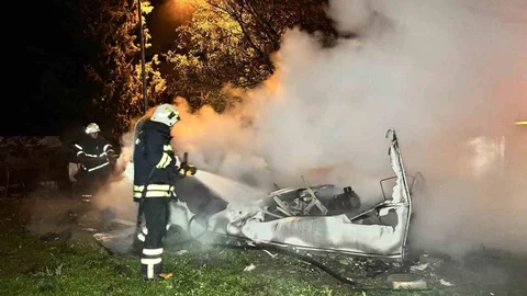 Edirne'de Yangından Kurtuldu