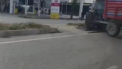 Denizli'de Traktör Kazası