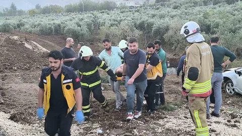 Hatay'da Zeytin Bahçesine Uçtu