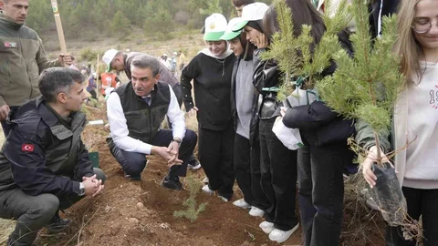 Gümüşhane'de Fidan Dikimi Yapıldı