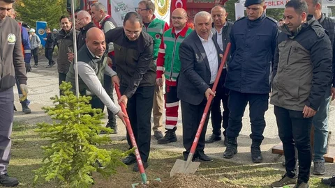 Tunçbilek'te Ağaçlandırma Etkinliği