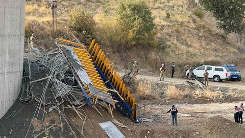 Diyarbakır'da Viyadük Çökmesi