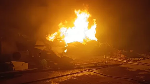 Malatya'da Şantiyede Yangın Çıktı