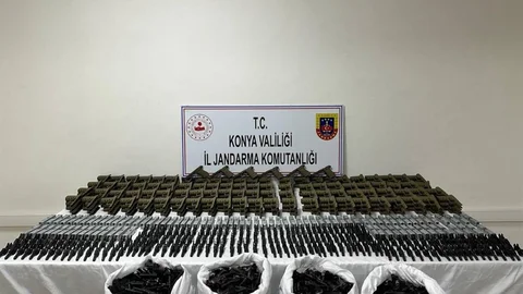 Konya'da Silah Parçaları Ele Geçirildi