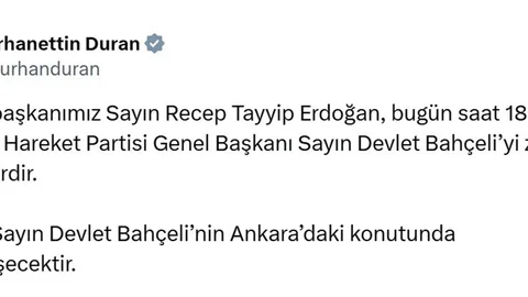 Cumhurbaşkanı Erdoğan Bahçeli'yi Ziyaret Edecek