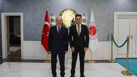 Düzce'de Başkan Özlü ve Başsavcı Emre Buluştu