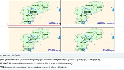 Tunceli'de Sağanak Yağışlar Etkili Oldu