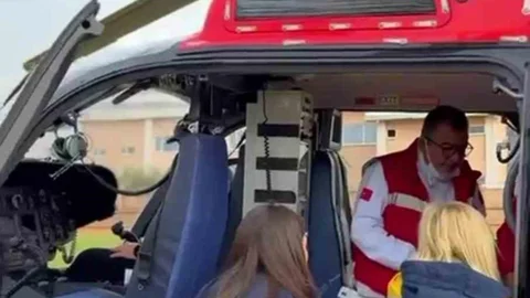 7 Yaşındaki Epilepsi Hastası Çocuk, Helikopter Ambulansla Mut'tan Mersin Şehir Hastanesi'ne Sevk Edildi
