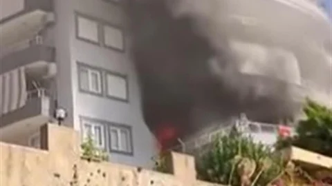 Alanya'da 5 Katlı Bina Yangını