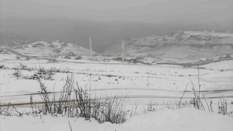 Gümüşhane'de Kadırga Yaylası Beyaza Büründü