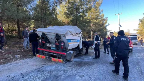 Muğla'da Çöp Kamyonu Yandı
