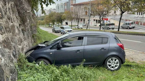 Samsun'da Futbolcu Kaza Geçirdi