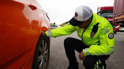 Kırıkkale'de Kış Lastiği Denetimi