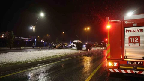 Nevşehir'de Takla Atan Araç