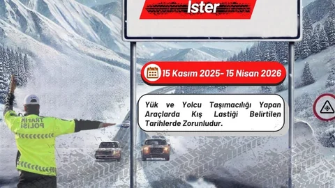 Erzurum'da Kış Lastiği Zorunluluğu