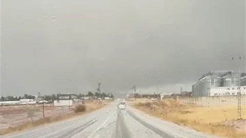 Kahta'da Dolu Yağışı Etkili Oldu