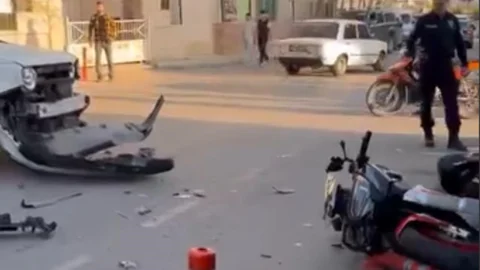 Toroslar'da Otomobil-Motosiklet Çarpışması