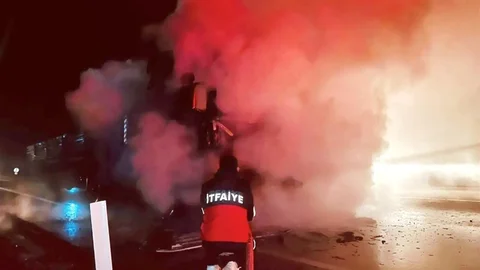 Kütahya'da Tır Yangını