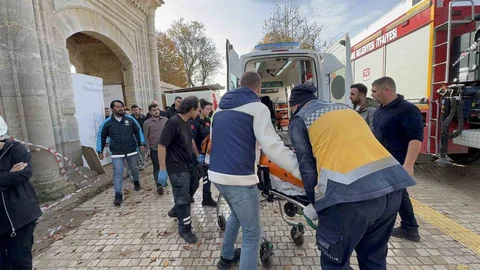 Edirne'de İşçi Yaralandı