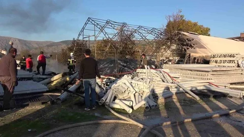 Amasya'da Depo Yangını
