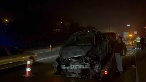 Eskişehir'de Takla Atan Araç Kazası