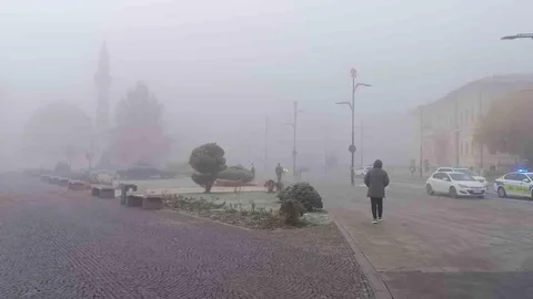 Sivas'ta Yoğun Sis Etkili Oldu