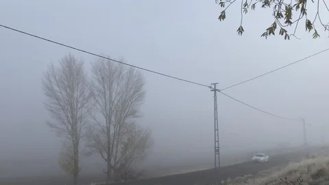 Patnos'ta Yoğun Sis Etkili Oldu