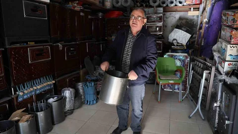 Kırşehir Uzun Çarşı'da Soba Satışları Artış Gösterdi