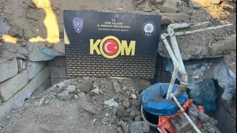 Ağrı’da Kaçak Motorin Ele Geçirildi