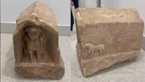 Kırıkkale'de Tarihi Mezar Steli Ele Geçirildi