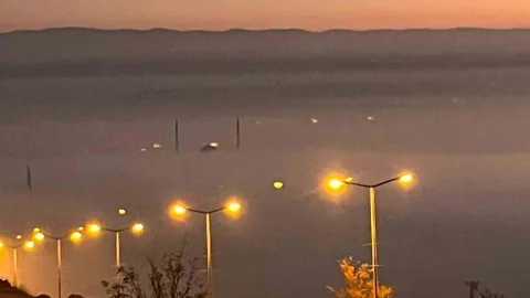 Batman'da Gün Batımı ve Sis Manzarası