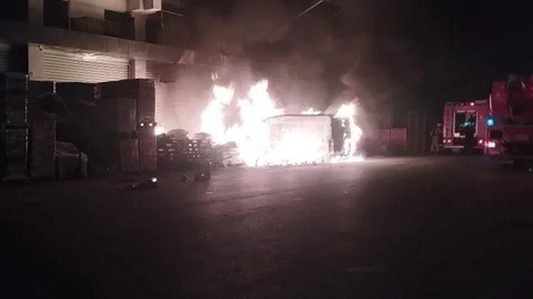 Başakşehir'de Minibüs Yangını