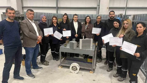 Çorum’da Kadın Kaynakçılar Sertifikalarını Aldı