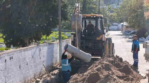 Söke’de Yağmur Suyu Hattı Çalışmaları Devam Ediyor