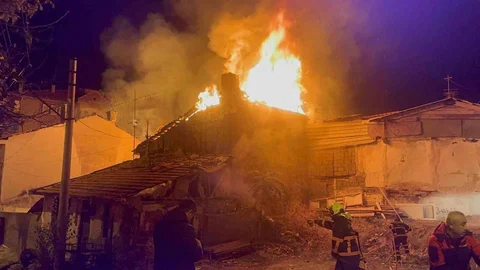 Çankırı'da İki Ev Yandı