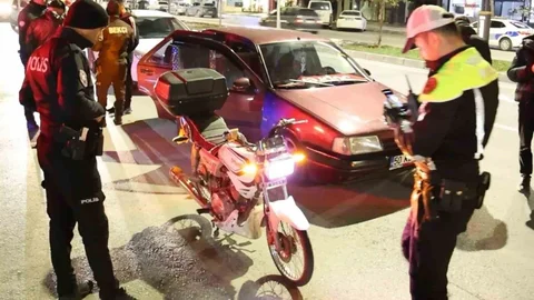 Aksaray'da Motosiklet Ceza Uygulaması